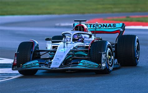 Mercedes F1 W13 hits the track at Silverstone