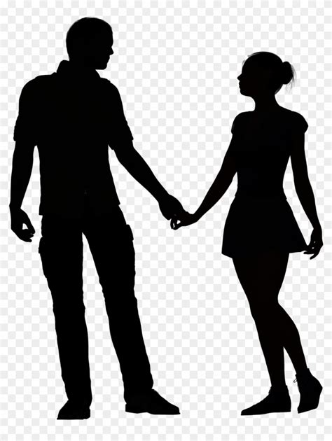 Couple Silhouette Holding Hands Png - Couple Holding Hands Silhouette ...