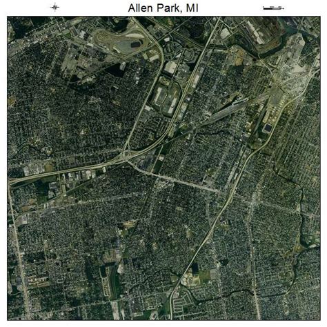 Aerial Photography Map of Allen Park, MI Michigan