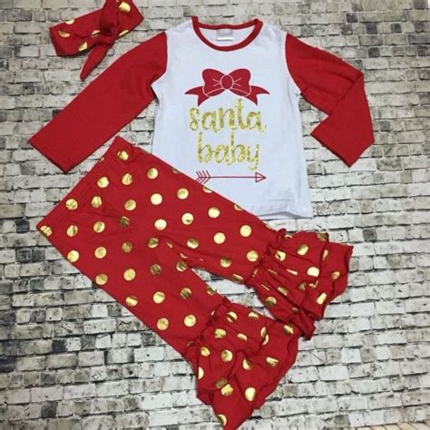 Image of Santa Baby Outfit | Kids christmas outfits, Baby girl clothes ...