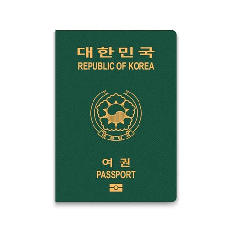 Premium Vector | Passport of south korea