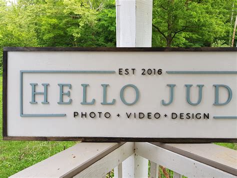 Large Photography Sign, Photographer, Videographer, Commercial Business Sign, Wood, 3D, Exterior ...