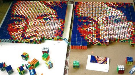 Rubik's Cube mosaic puzzle | Make: