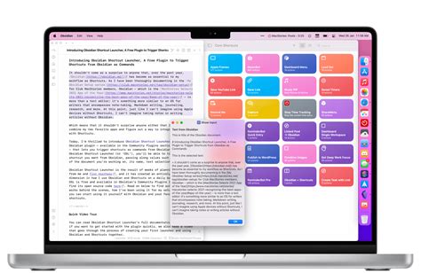 GitHub - macstories/obsidian-shortcut-launcher: Trigger shortcuts in ...
