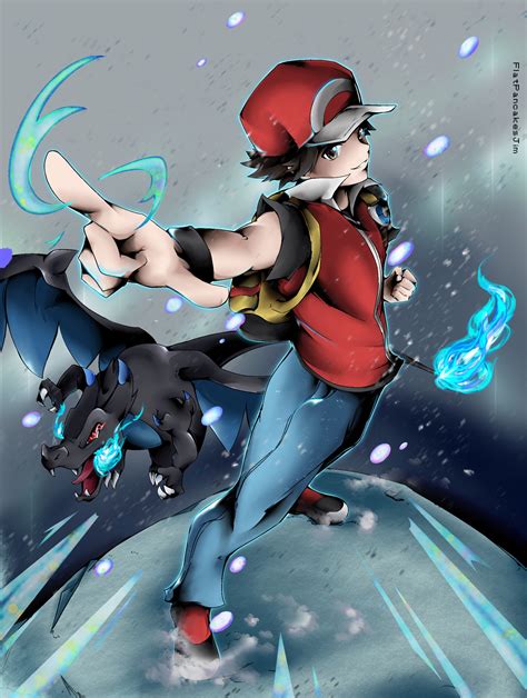 ArtStation - Pokemon Red and Charizard