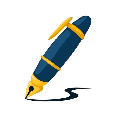 Premium Vector | Pen ink writing symbol cartoon illustration vector