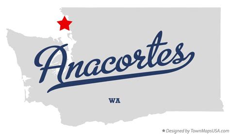 Map of Anacortes, WA, Washington