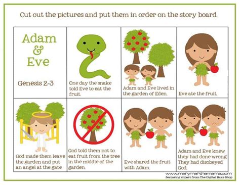 Adam and Eve Story for Kids [Free Printable Activities] – Mary Martha Mama