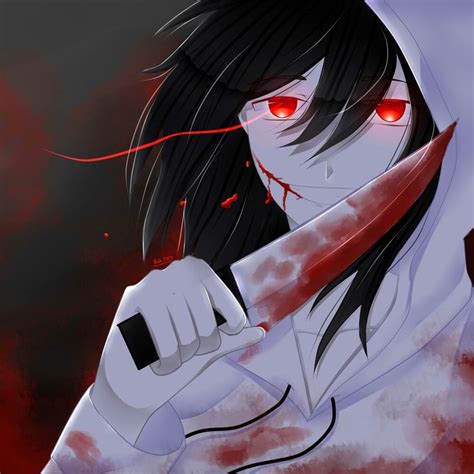 Anime Character Jeff The Killer with Red Eyes