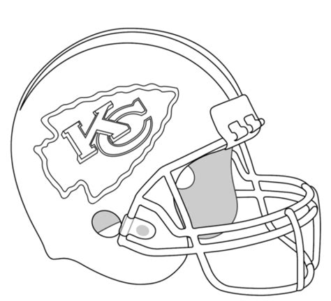 Patrick Mahomes Coloring Pages KC Chiefs Helmet - XColorings.com | Football coloring pages ...