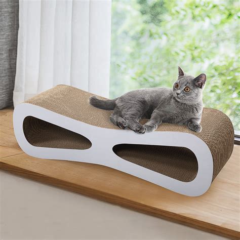 Coziwow Cat Scratching Pad Post Cardboard,Jumbo Cardboard Scratch Cat Scratcher Lounge House Bed ...