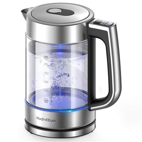 HadinEEon Electric Kettle, Various Temperature Tea Kettle 1.7L, 2200W Fast Boil Glass Water ...