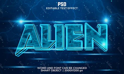 Alien Text Effect | Photoshop PREMIUM PSD File