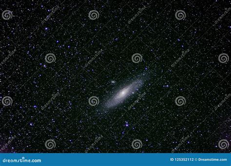 The Andromeda Nebula, with a Telescope. Stock Illustration ...