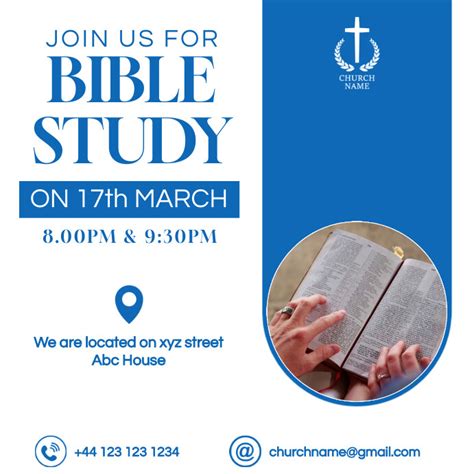 Bible study Instagram flyer Template | PosterMyWall