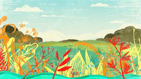 Spring Natural Nature Painted Field Powerpoint Background For Free Download - Slidesdocs