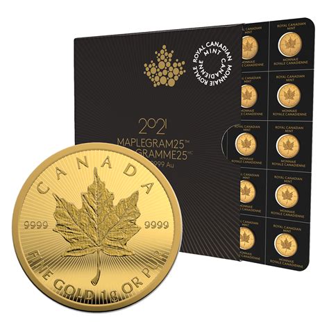 2021 CANADIAN GOLD MAPLE LEAF 1 GRAM .9999 (MapleGram25) | Canadian PMX