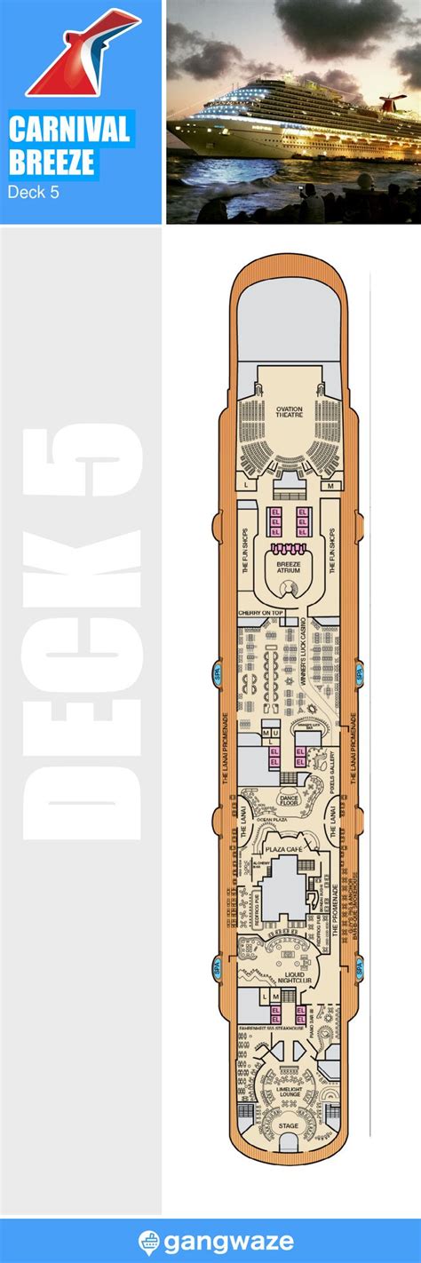 Carnival Breeze Deck 5 - Activities & Deck Plan Layout in 2022 ...