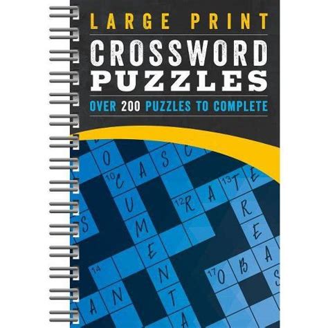 Large Print Crossword Puzzles Blue - (brain Busters) By Parragon Books (spiral Bound) : Target