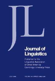 Journal of Linguistics: Volume 42 - Issue 2 | Cambridge Core