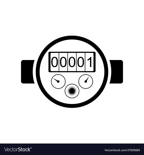 Water meter icon Royalty Free Vector Image - VectorStock