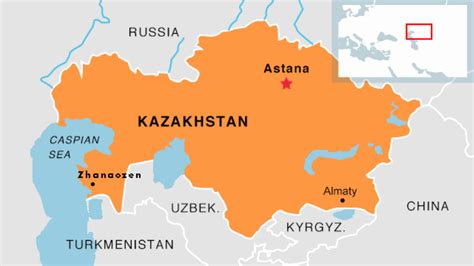 Kazakhstan Middle East Map