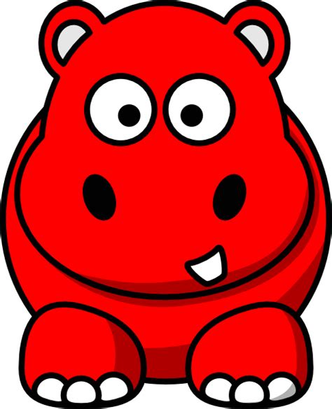 Red Hippo Clip Art at Clker.com - vector clip art online, royalty free & public domain