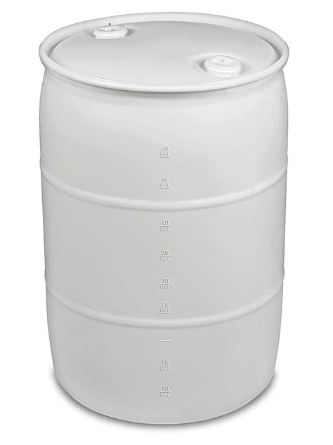 Plastic Drum - 55 Gallon, Closed Top, Natural S-10757NAT - Uline