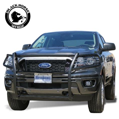 Black Horse Black Grille Bumper Brush Guard fits 2019-2021 Ford Ranger ...