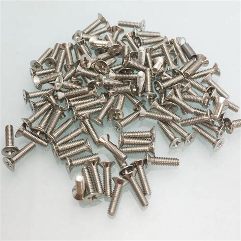 Flat Head Screws 100pcs M2 Flat Head Stainless Steel SS304/ Zn coated ...