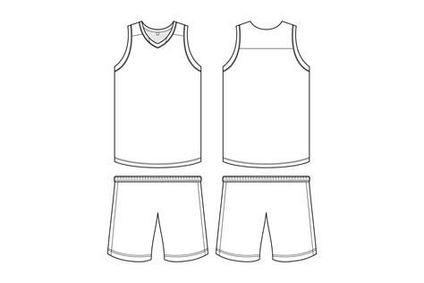 BASKETBALL JERSEY MOCKUP VECTOR LINE ART 19507197 Vector Art at Vecteezy