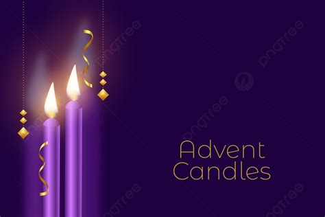 Realistic Advent Purple Candles Background, Advent, Candle, Purple ...