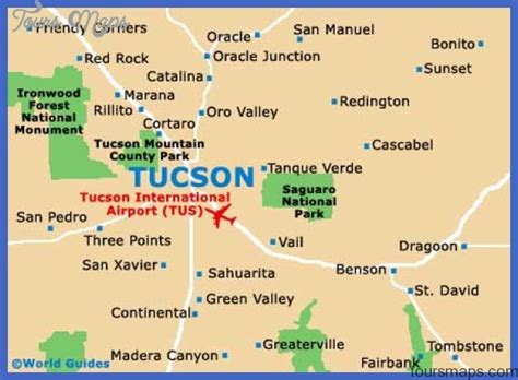 Tucson Map Tourist Attractions - ToursMaps.com