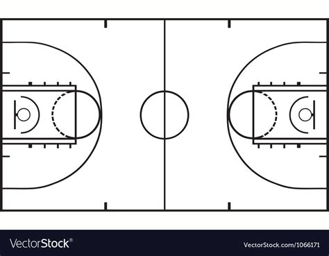 Basketball Court Lines Vector at Vectorified.com | Collection of ...