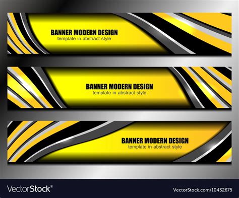 Banner yellow template design Royalty Free Vector Image