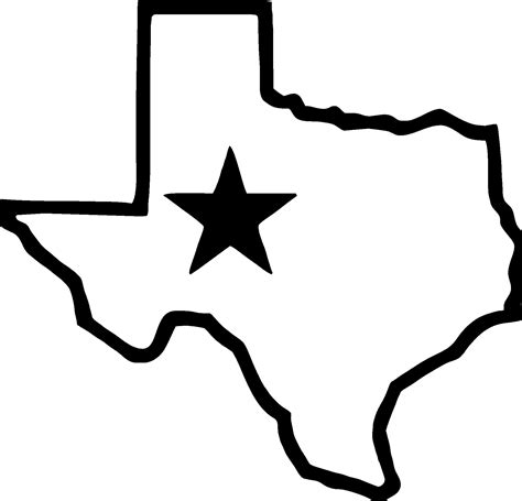 Texas State Outline With Lone Star Digital Download - Etsy