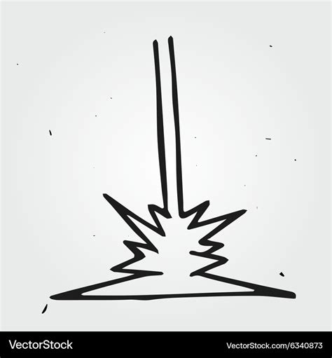 Hand drawn laser beam Royalty Free Vector Image