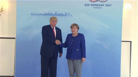 Trump Meets Merkel After Landing in Hamburg for G20 Summit - NBC News