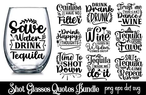 Shot Glass Quotes Svg Bundle Graphic by CraftieDesigns · Creative Fabrica