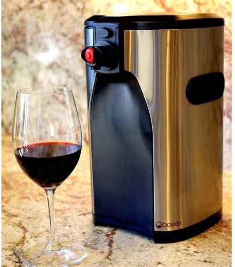 Boxxle Stainless Steel and Black 3-liter Boxed Wine Countertop ...