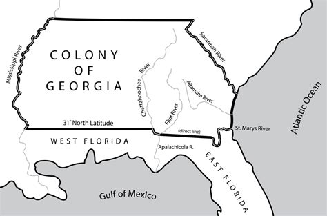 Map Of Georgia Colony - Sasha Costanza