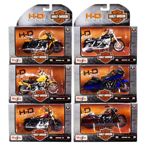 Diecast Harley-Davidson Motorcycles 6 piece Set Series 39 1/18 Diecast ...