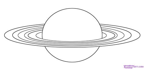 How to Draw Saturn, Step by Step, Outer Space, Landmarks & Places, FREE ...