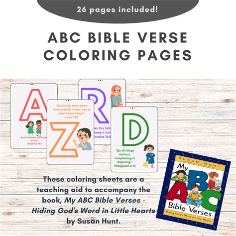 ABC Bible Verses Coloring Pages - Etsy