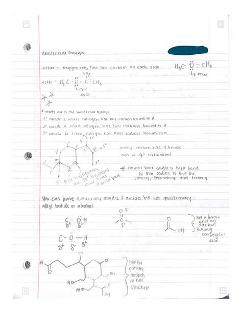 Ochem Functional Groups - CH 6513 - Studocu