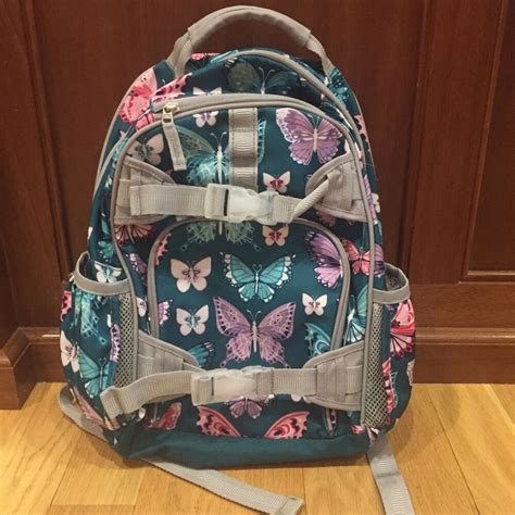 Pottery Barn Kids Mackenzie Teal Pretty Butterfly Small Backpack # ...