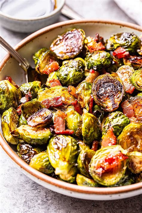 Balsamic Maple Roasted Brussels Sprouts with Bacon - Recipe Runner