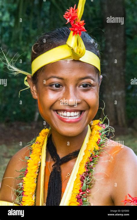 Yapese girl in traditional clothing at Yap Day Festival, Yap Island Stock Photo, Royalty Free ...