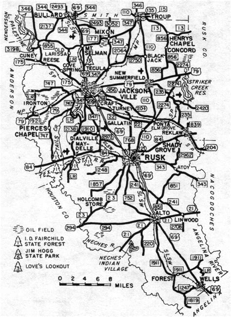 Cherokee County, Texas: Maps and Gazetteers