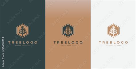 tree vector text logo template Stock Vector | Adobe Stock